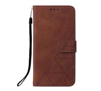 Funda tipo cartera compatible con Xiaomi Redmi Note 14 5G, a prueba de golpes, con soporte para tarjetas de crédito, para mujeres y hombres, funda plegable a prueba de golpes, color marrón