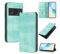 Funda tipo cartera compatible con ZTE Blade A75 Pro 5G, funda magnética con tarjetero y soporte, funda delgada de cuero con bloqueo RFID para teléfono (menta)