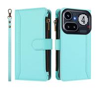 Funda tipo cartera con 9 ranuras para tarjetas y cremallera para teléfono Nothing Phone 4A Pro-Multi-Card de piel sintética con correa para la muñeca, soporte y cierre magnético, funda protectora a