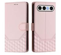 Funda tipo cartera de piel con relieve de panal para VIVO X300 FE/VIVO S50 Pro Mini 5G doméstica, funda con bloqueo RFID con ranuras para tarjetas, soporte, cierre magnético y correa de muñeca, color
