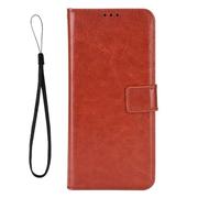 Funda tipo cartera de piel sintética compatible con Vivo T1 5G/Y75 5G/Y55 5G con tapa BYTXFM (marrón)