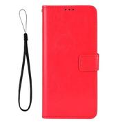 Funda tipo cartera de piel sintética compatible con Vivo T1 5G/Y75 5G/Y55 5G con tapa BYTXFM (rojo)