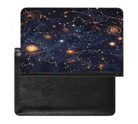 Funda tipo cartera de piel sintética con diseño de mapa de constelaciones de estrellas para pasaporte, libro de pasaporte para viajes imprescindibles