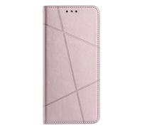 Funda tipo cartera de piel sintética con tapa para Xiaomi Redmi Note 13 Pro 5G, con soporte para tarjetas y correa de muñeca con cierre magnético para Xiaomi Redmi Note 13 Pro 5G, oro rosa