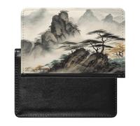 Funda tipo cartera de piel sintética para pasaporte, diseño de paisaje chino, para pasaporte, libro de tarjetas para viajes imprescindibles