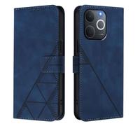 Funda tipo cartera de piel sintética para Realme Note 70 4G/Note 70T 4G/Narzo 80 Lite 4G/C71 4G India Book Flip Folio Funda magnética, soporte con ranuras para tarjetas a prueba de golpes, color azul