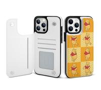 Funda tipo cartera de Winnie the Pooh para iPhone 14 Pro Max, de piel sintética.