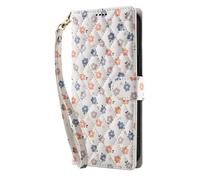 Funda tipo cartera diseñada para OPPO A78 5G, a prueba de golpes, diseño de flores, funda de piel sintética con tarjetero y cierre magnético, fundas protectoras para OPPO A78 5G, color azul