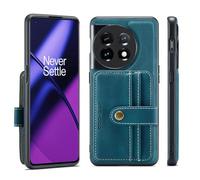 Funda tipo cartera magnética para OnePlus 11 compatible con carga inalámbrica, funda desmontable 2 en 1 con tarjetero de crédito, bloqueo RFID, carcasa antigolpes para teléfono, antiarañazos (Blu)