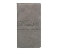 Funda tipo cartera para documentos, tarjetero para registro de coche y seguro, Estuche tipo billetera para documentos, tarjetas y trámites, Tarjetero largo multiusos para tarjetas de visita, recibos,