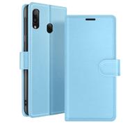 Funda tipo cartera para Galaxy A20e con función de soporte y lengüeta magnética