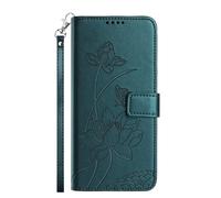 Funda tipo cartera para Honor 600 Smart, diseño de loto oriental/correa de mano