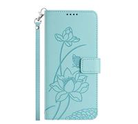 Funda tipo cartera para Honor 600 Smart, diseño de loto oriental/correa de mano