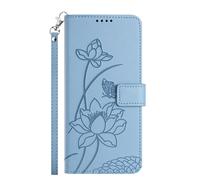 Funda tipo cartera para Honor 600 Smart, diseño de loto oriental/correa de mano
