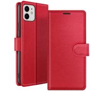Funda tipo cartera para iPhone 12 y 12 Pro con soporte y lengüeta magnética