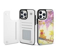 Funda tipo cartera para iPhone 14 Pro Max de Winnie the Pooh con tarjeta