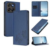 Funda tipo cartera para Motorola Moto G67 de piel sintética y TPU con tapa magnética con bloqueo RFID, 2 ranuras para tarjetas y bolsillo para efectivo, parachoques a prueba de golpes, función atril