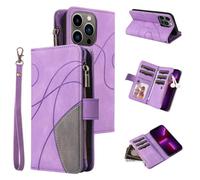 Funda tipo cartera para Realme C61/Realme C63, de piel sintética con cremallera, ranuras para múltiples tarjetas y correa de muñeca, soporte magnético, a prueba de golpes, funda protectora para Realme