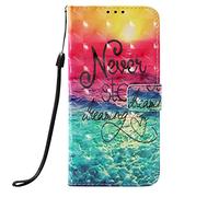 Funda tipo cartera para Samsung Galaxy M55/C55 de piel sintética con ranuras para tarjetas, cierre magnético, a prueba de arañazos, estilo libro para Samsung Galaxy M55/C55 5G Sunset