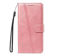 Funda tipo cartera para Samsung Galaxy M55, funda para teléfono Samsung Galaxy M55, a prueba de golpes, de piel de primera calidad, con soporte, magnética, funda protectora de gel TPU, color oro rosa