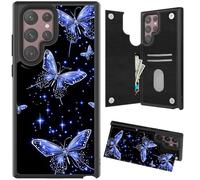 Funda tipo cartera para Samsung Galaxy S24 Ultra con tarjetero y protección RFID para mujeres y hombres, funda protectora de piel duradera a prueba de golpes para Samsung S24 Ultra