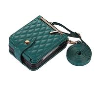 Funda Tipo Cartera para Samsung Galaxy Z Flip 5, Funda de Tarjeta de Cuero de Lujo, Funda Protectora Ultrafina con Correa Larga para el Hombro Cruzada