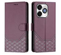 Funda tipo cartera para UMIDIGI G100X 5G/G9X/NOTE 100X 5G, funda de piel sintética para teléfono, función atril, bloqueo RFID, ranuras para tarjetas, correa de muñeca, diseño de panal de abeja, cierre