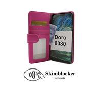 Funda tipo cartera Skimblocker para Doro8080 Rosa intenso
