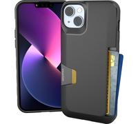 Funda tipo cartera Smartish para iPhone 14 Plus - Wallet Slayer Vol. 1 [Delgada y protectora] Tarjetero - Ranura oculta para tarjetas a prueba de