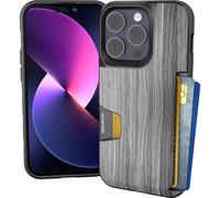 Funda tipo cartera Smartish para iPhone 14 Pro - Wallet Slayer Vol. 1 [Delgada y protectora] Tarjetero - Ranura oculta para tarjetas a prueba de