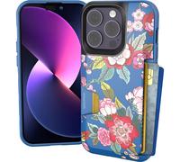 Funda tipo cartera Smartish para iPhone 14 Pro - Wallet Slayer Vol. 1 [Delgada y protectora] Tarjetero - Ranura oculta para tarjetas a prueba de