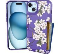 Funda tipo cartera Smartish para iPhone 15 Plus - Wallet Slayer Vol. 1 [Delgada y protectora] Tarjetero - Ranura oculta para tarjetas a prueba de