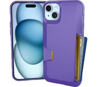 Funda tipo cartera Smartish para iPhone 15 Plus - Wallet Slayer Vol. 1 [Delgada y protectora] Tarjetero - Ranura oculta para tarjetas a prueba de