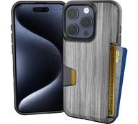 Funda tipo cartera Smartish para iPhone 15 Pro - Wallet Slayer Vol. 1 [Delgada y protectora] Tarjetero - Ranura oculta para tarjetas a prueba de