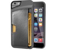 Funda tipo cartera Smartish para iPhone 6/6s - Wallet Slayer Vol. 2 [Fina y protectora] Tarjetero para Apple iPhone 6s/6 (Silk) - Gris metalizado