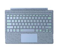 Funda tipo cubierta para Microsoft Surface Pro 7+ Pro 7 Pro 6 Pro 5 Pro 4 Pro 3 Generación teclado inalámbrico portátil delgado con teclado táctil para tablet (azul hielo, retroiluminado)
