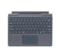 Funda tipo cubierta para Microsoft Surface Pro 8, 9, 10, X o 11, teclado inalámbrico delgado portátil con teclado táctil para tablet (negro, sin retroiluminación)