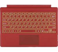 Funda tipo cubierta para Microsoft Surface Pro Generation 7+ 7 6 5 4 3 teclado inalámbrico portátil delgado con teclado táctil para tableta, retroiluminación de 7 colores, rojo amapola