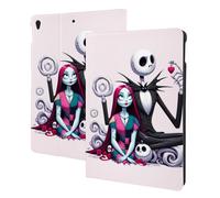 Funda tipo folio con soporte para lápiz, compatible con iPad de 9.ª, 8.ª, 7.ª y 10,2 pulgadas, con diseño de Pesadilla antes de Navidad.