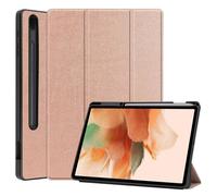 Funda tipo folio ultradelgada de cuero PU con soporte para Samsung Galaxy Tab S8Plus2022 / S7Fe2021 / S7Plus2020 de 12,4 pulgadas, con visualización