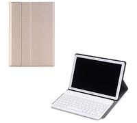 Funda tipo libro con teclado inalámbrico para Huawei MediaPad T3 10, funda protectora sintética con teclado Bluetooth desmontable para Huawei MediaPad T3 10