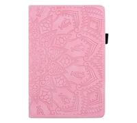 Funda tipo libro para Honor Pad X8a/Pad X9 2024 - Funda delgada con diseño de mandala en relieve, funda inteligente con tarjetero, apagado y encendido automático, color rosa