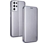 Funda tipo libro para Samsung G998 Galaxy S21 Ultra Elegance (Plata) - COOL