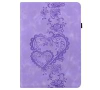 Funda tipo libro para Samsung Galaxy Tab A9 Plus+ de 11 pulgadas 2023, piel de primera calidad, ajuste delgado, carcasa inteligente, flores en relieve, funda de pie con tarjetero, apagado y encendido