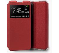Cool Funda Flip Cover Liso Rojo para Xiaomi Redmi Note 10/Note 10S