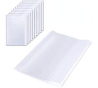Funda transparente A5 para libros, fundas para libros escolares, gruesas y ajustables, hechas de plástico reutilizable para el hogar, la oficina de la escuela (10 piezas)