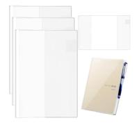 Funda transparente A5 para planificador, compatible con Hobonichi Techo Cousin 2026 A5, compatible con Midori, protector para cuadernos Stalogy (paquete de 3)