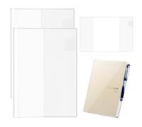 Funda transparente A5 para planificador, compatible con Hobonichi Techo Cousin 2026 A5, compatible con Midori, protector para cuadernos Stalogy (paquete de 2)