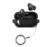 Funda transparente compatible con Beats Solo Buds con bloqueo creativo, cubierta antipérdida para auriculares Bluetooth Beats Solo Buds (negro translúcido)