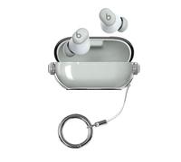 Funda transparente compatible con Beats Solo Buds con bloqueo creativo, funda antipérdida para auriculares Bluetooth Beats Solo Buds (gris transparente)